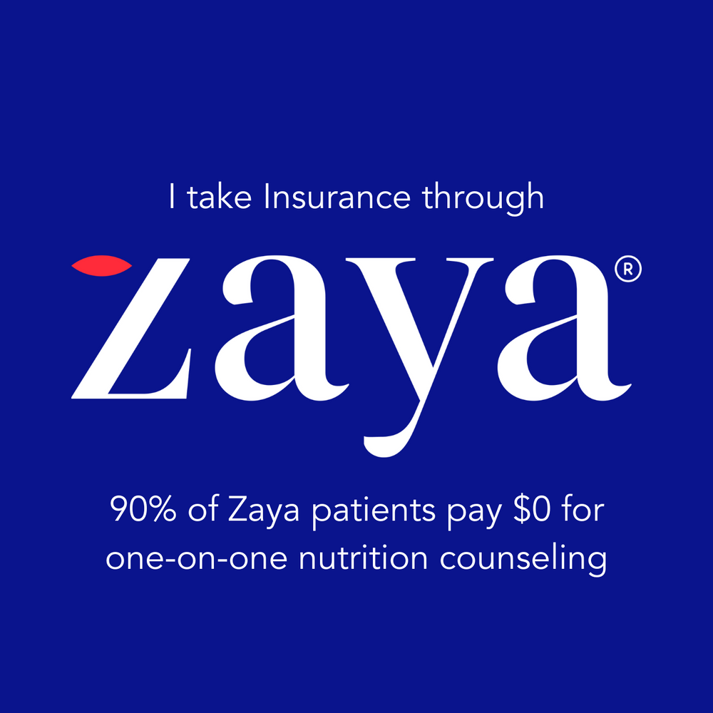Insurance through Zaya Care, UHC, oxford, empire BCBS