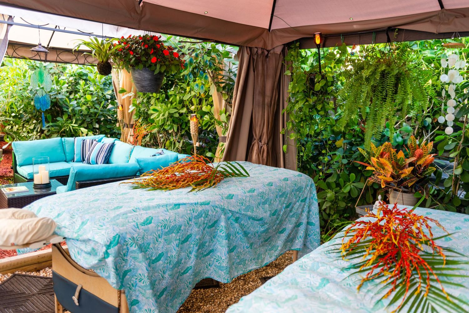 Gallery Photo of Bamboo Tiki Garden Massage!  Singles, couples and groups. Spa Day  packages available