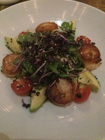Gallery Photo of Healthy dining out with fresh scallops and vegetables