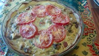 Gallery Photo of Veggie Quiche with red potato crust