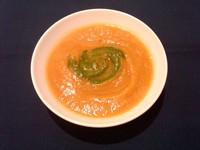 Gallery Photo of Sweet Potato Soup with Apple Herb Drizzle