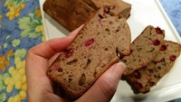 Gallery Photo of Orange Cranberry Quick Bread with whole grains (gluten-free, fruit-sweetened)
