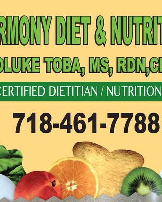 Photo of Harmony Diet and Nutrition Concept, P.C, MS, RDN, CDN, Nutritionist/Dietitian in East Elmhurst