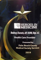 Gallery Photo of Dr Rodney Dunetz was named a "Hero in Medicine" by the Palm Beach County  Medical Society