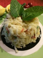 Gallery Photo of Apple and celeriac salad. Celeriac (celery root) is delicious in soups, salads and casseroles.